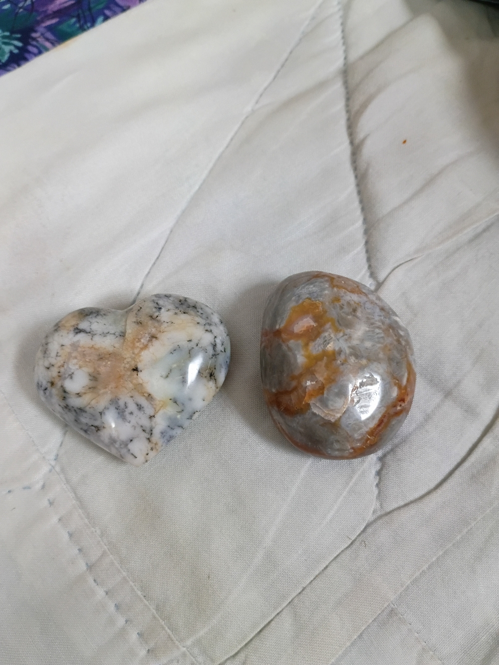 Agate Heart And Palm Stone